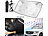 Lescars Wärmeisolierender Sonnenschutz für die Autoscheibe, 125 x 65 cm, UV50+ Lescars Sonnenschutz für Frontscheibe