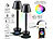 Gartentischlampe: Lunartec 2er-Set Smarte Outdoor-Tischlampe mit WLAN-Gateway, RGB-CCT-LEDs, App