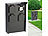 Royal Gardineer 4-fach-Garten-Steckdose, 230 V, bis 3.680 W, Edelstahl, IP44, schwarz Royal Gardineer Säulen-Gartensteckdosen
