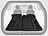 Lescars Aufblasbares XXL-Autobett 180 x 135 cm, mit 12-Volt-Luftpumpe & Tasche Lescars Auto-Luftbetten