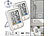 LCD Hygrometer: infactory 2er-Set digitale Badezimmer- & Duschuhren mit Thermo-/Hygrometer, IP65