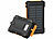 revolt Solar-Powerbank, 8.000 mAh, 2x USB 2A, Typ-C-Input, IP65, LED-Lampe revolt USB-Solar-Powerbanks