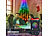 Lunartec Smarter LED-Tannenbaumüberwurf, 1,8 m, 180 RGB-IC-LEDs, App, IP44 Lunartec WLAN-Weihnachtsbaum-Überwurf-Lichterketten mit App