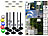 Lunartec 8er-Set Solar-LED-Tisch- & Stehleuchte, Fernbedienung, RGB&CCT, 400 lm Lunartec