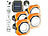 PEARL 4er-Set Solar-Camping- & Arbeits-Lampe, 6W, 300lm, 1.200mAh, Magnet PEARL  
