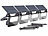 Luminea 4er-Set Solar-LED-Gartenstrahler mit Bewegungssensor, 400 lm, 1.200 mA Luminea Solar-LED-Gartenstrahler mit Bewegungsmelder
