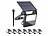 Luminea 8er-Set Solar-LED-Gartenstrahler, Bewegungssensor, 700 lm, 1.800 mAh Luminea Solar-LED-Gartenstrahler mit Bewegungsmelder
