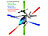 Simulus 2er-Set Ferngesteuerter Hubschrauber mit LED-Licht, 22 Min. Flugzeit Simulus 