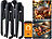 Rosenstein & Söhne 4er-Set Kabelloses Fleischthermometer für Grill oder Ofen, App Rosenstein & Söhne Kabellose BT-Grill- und Ofenthermometer mit Garraumtemperaturmessung