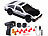 Simulus 2er-Set ferngesteuerte Drift-Sportwagen mit Scheinwerfern, rot&silber Simulus Ferngesteuerte Drift- und Rennautos