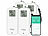 Luminea Home Control 4er-Set WLAN-Temperatur- und Luftfeuchtigkeitssensor mit Display, App Luminea Home Control WLAN-Temperatur- & Luftfeuchtigkeitssensor mit Display und App für innen und außen