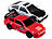 Simulus 2er-Set ferngesteuerte Drift-Sportwagen mit Scheinwerfern, rot&silber Simulus Ferngesteuerte Drift- und Rennautos