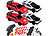 Simulus 4er-Set ferngesteuerte Drift-Sportwagen mit Scheinwerfern, rot&silber Simulus Ferngesteuerte Drift- und Rennautos