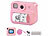 Playtastic Kinder-Sofortbild-Kamera mit Selfie-Objektiv, 2"-Display, 48 MP, pink Playtastic Kinder-Sofortbild-Kameras mit Selfie-Objektiv und Thermodruck