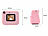 Playtastic Kinder-Sofortbild-Kamera mit Selfie-Objektiv, 2"-Display, 48 MP, pink Playtastic Kinder-Sofortbild-Kameras mit Selfie-Objektiv und Thermodruck