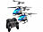 Simulus 2er-Set Ferngesteuerter Hubschrauber mit LED-Licht, 22 Min. Flugzeit Simulus 
