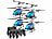 Simulus 4er-Set Ferngesteuerter Hubschrauber mit LED-Licht, 22 Min. Flugzeit Simulus Ferngesteuerte Helikopter 
