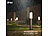 Lunartec 2er-Set Standleuchte mit Bewegungssensor, IP44, inkl. WLAN-LED-Lampe Lunartec Spritzwassergeschützte Außen-Standleuchte mit Bewegungssensor und WLAN-LED-Leuchtmittel 