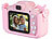 Playtastic 2er-Set Selfie-Kinderkameras, 2''-IPS-Display, 1080p, rosa/blaue Hülle Playtastic Kinder-Digitalkameras mit Selfie-Funktion