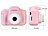 Playtastic 2er-Set Selfie-Kinderkameras, 2''-IPS-Display, 1080p, rosa/blaue Hülle Playtastic Kinder-Digitalkameras mit Selfie-Funktion