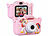 Playtastic 2er-Set Selfie-Kinderkameras, 2''-IPS-Display, 1080p, rosa/blaue Hülle Playtastic Kinder-Digitalkameras mit Selfie-Funktion