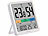 PEARL Thermo- und Hygrometer mit farbiger Komfort-Anzeige, Uhrzeit & Wecker PEARL Digitale Thermometer/Hygrometer mit Uhrzeit-Anzeige und Wecker