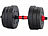 PEARL sports 2in1-Kurz- und Langhantel-Set, 29 kg, verstellbar, Sternverschlüsse PEARL sports 2in1-Kurz- und Langhantel-Sets 
