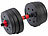 PEARL sports 2in1-Kurz- und Langhantel-Set, 29 kg, verstellbar, Sternverschlüsse PEARL sports 2in1-Kurz- und Langhantel-Sets 