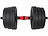 PEARL sports 2in1-Kurz- und Langhantel-Set, 29 kg, verstellbar, Sternverschlüsse PEARL sports 2in1-Kurz- und Langhantel-Sets 