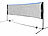 PEARL sports 2er-Set Badminton- & Volleyballnetze mit Gestell, 3m, höhenverstellbar PEARL sports Badminton- & Volleyballnetze mit Gestell