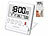PEARL Kompakter Reise-Funkwecker mit Thermometer und Datum, klappbar PEARL Klappbare Reise-Funkwecker mit Thermometer und Datumsanzeige 