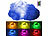 Luminea 2er-Set farbwechselnde DIY-Wolken-Leuchten, 2eRGB-LEDs & Fernbedienung Luminea DIY-Wolken-Leuchten mit RGB-LEDs, Farbwechsel, Fernbedienung 