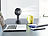 PEARL 2er-Set 2in1-Hand- & Tisch-Ventilatoren, Akku- & USB-Betrieb, 3-stufig PEARL Akku-Hand- und Tisch-Ventilatoren mit Standfuß & USB-Anschluss