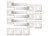AGT 6er-Set Edelstahl-Türbeschlag mit 6 Klinken & Rosetten, eckig, silbern AGT Edelstahl-Türbeschläge