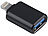 Callstel Kompakter USB-3.0-OTG-Adapter für Lightning-Anschluss, Metallgehäuse Callstel