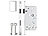 AGT 3er-Set Buntbart-Einsteckschlösser für Zimmertüren, Falle, DIN rechts AGT Buntbart-Einsteckschlösser