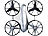Simulus Mini-Quadrocopter, Fernbedienung, Gesten-Steuerung, Hindernis-Sensoren Simulus Ferngesteuerter Mini-Quadrocopter mit Gesten-Steuerung und IR-Sensoren