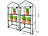 Royal Gardineer 2er-Set Folien-Gewächshäuser, 3 Etagen, Aufroll-Tür, 59x126x39cm, weiß Royal Gardineer Folien-Gewächshäuser mit Etagen
