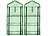 Mini-Gewächshaus: Royal Gardineer 2er-Set Folien-Gewächshäuser, 3 Etagen, Aufroll-Tür, 59x126x39cm, grün