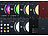 Luminea Home Control 2er-Set WLAN-Stimmungsleuchten, RGB-CCT-LEDs, 210 lm, 2,2 W, USB, weiß Luminea Home Control