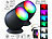 Lichtleiste: Luminea Home Control 2er-Set WLAN-Stimmungsleuchten, RGB-CCT-LEDs, 210lm, 2,2W, USB,schwarz