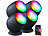 Luminea Home Control 4er-Set WLAN-Stimmungsleuchten, RGB-CCT-LEDs, 210lm, 2,2W, USB,schwarz Luminea Home Control