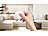 Luminea Home Control Smarte mobile WLAN-Fernbedienung mit 2 Tasten, Licht & Szenen steuern Luminea Home Control Smarthome-Taster zum Steuern von Szenen und kompatiblen Geräten