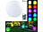Lunartec 2er-Set Akku-Leuchtkugeln für innen und außen, Ø20 cm, IP54, RGBW-LED Lunartec