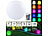 Lunartec 2er-Set Akku-Leuchtkugeln für innen und außen, Ø20 cm, IP54, RGBW-LED Lunartec
