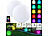 Luminea Home Control 2er-Set WLAN-Akku-Leuchtkugeln, RGBW-LEDs, App, 576 lm, IP54, Ø 20 cm Luminea Home Control WLAN-Akku-Leuchtkugeln RGBW
