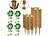 Royal Gardineer 8er-Set Rankhilfen aus Kokosfaser & Holz, 2x40 cm, 2x30 cm, Juteschnur Royal Gardineer