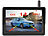 Lescars Solar-Funk-HD-Front- & Rückfahrcam, Splitscreen-Monitor Abstandswarner Lescars Solar-Funk-Front- und Rückfahrkameras mit Monitor