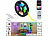 Luminea Home Control Smarter USB-RGB-IC-LED-Streifen, Bluetooth, App, Fernbedienung, 2 m Luminea Home Control USB-RGB-IC-LED-Streifen mit Bluetooth, App & Fernbedienung