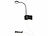 Lunartec 2er-Set Dimmbare CCT-LED-Steckerleuchten mit Steckdose, schwarz Lunartec